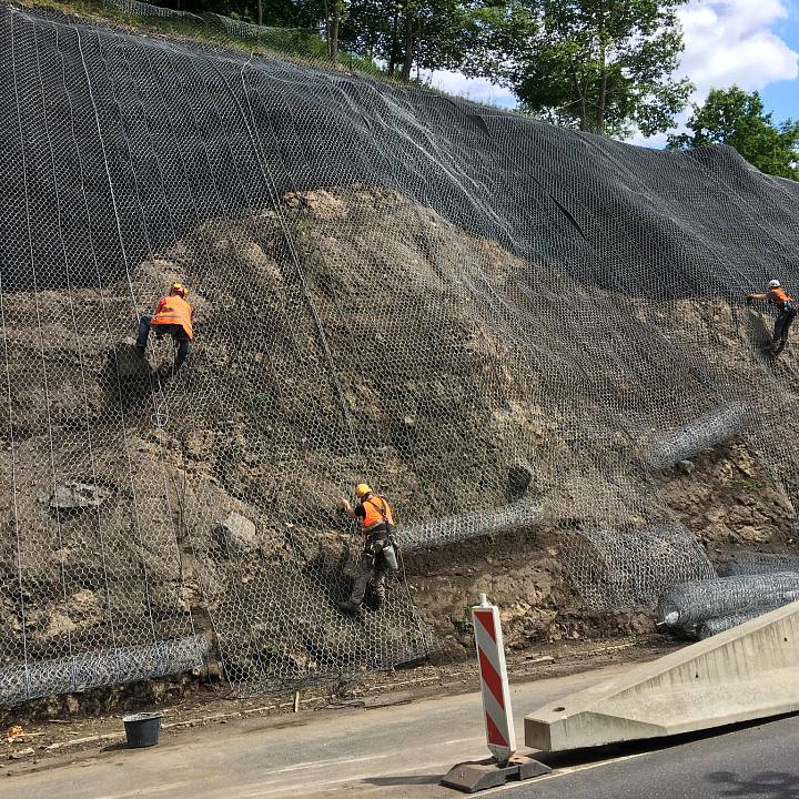 Rekonstrukce silnice II/262 - Starý Šachov – Děčín, SO 210 - Soutěsky - sanace skalního masivu km 35,200 - 35,350