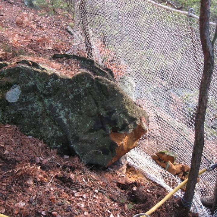 Děčín - Prostřední Žleb - Sanierung von Felsvorsprüngen