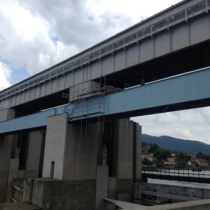 Water work Střekov, repair of a pedestrian bridge