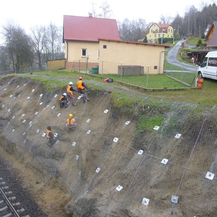 Rekonstruktion der Bahnstrecke Liberec – Tanvald, SO 06-11-02 Sanierung von Felsschnitten